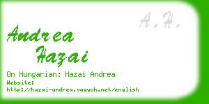 andrea hazai business card